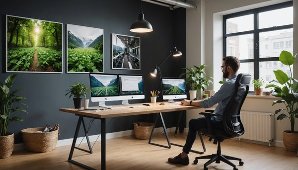solutions écologiques pour un espace de travail efficace en télétravail